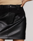 Miss Sparkling | Western Contrast Pleather Mini Skirt