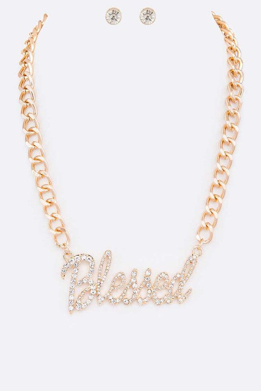 BLESSED Crystal Necklace Set
