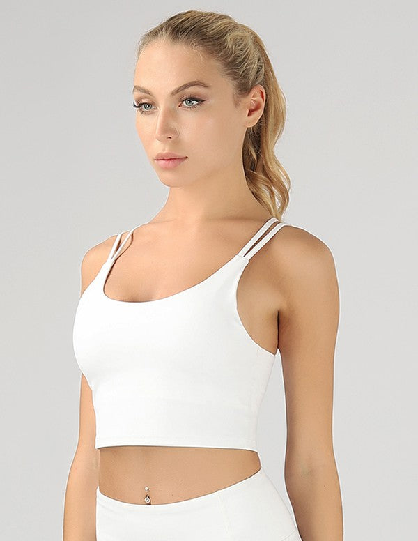 Split Shoulder Strap Crop Top – My Pampered Life Seattle