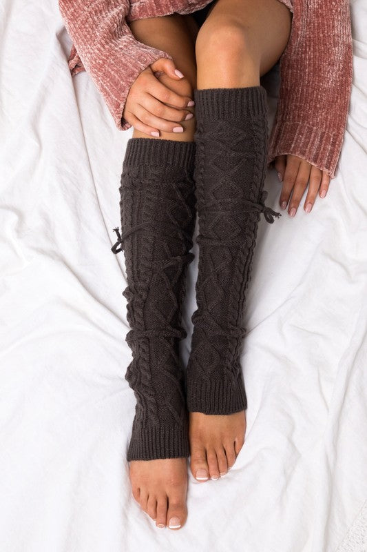 Cable-Knit Leg Warmers
