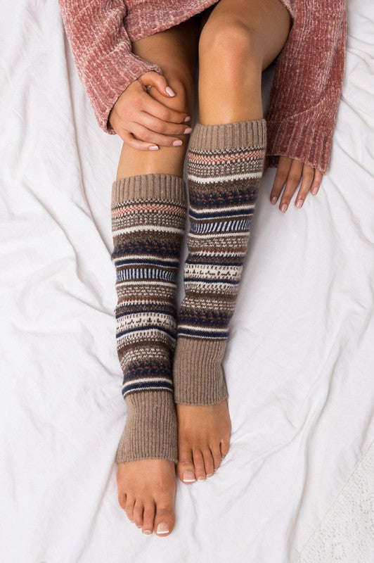 Short Fairisle Legwarmer - Wine / OneSize  Leg warmers, Knit fashion,  Knitted leg warmers