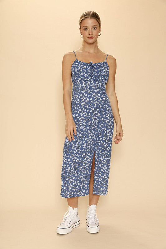 Miss Sparkling |Front Side Slit Maxi Dress