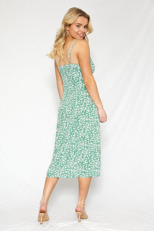 Miss Sparkling |Front Side Slit Maxi Dress