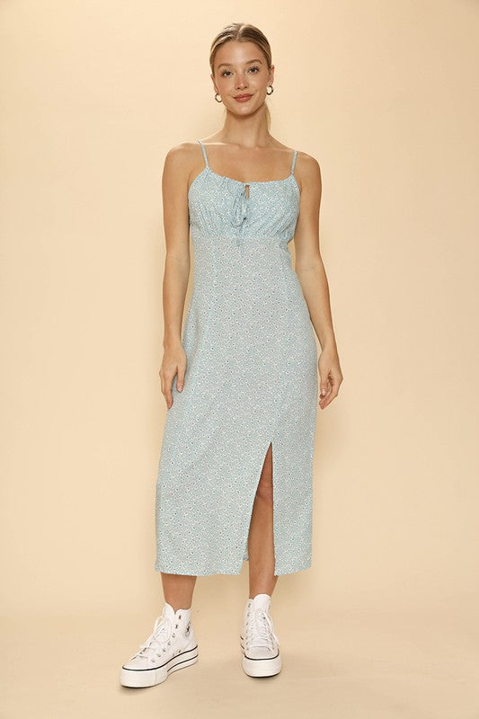 Miss Sparkling |Front Side Slit Maxi Dress