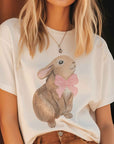 VINTAGE BUNNY WITH RIBBON Graphic Tee