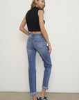 Denim Lab USA Mid Rise Slim Boyfriend Jeans