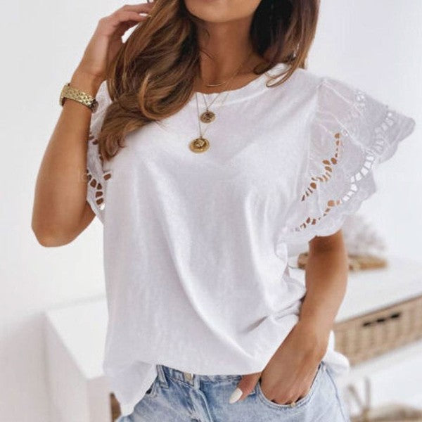 Jasmine Lace Top in White