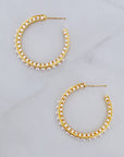 Classy Lady Pearl Hoop Earrings