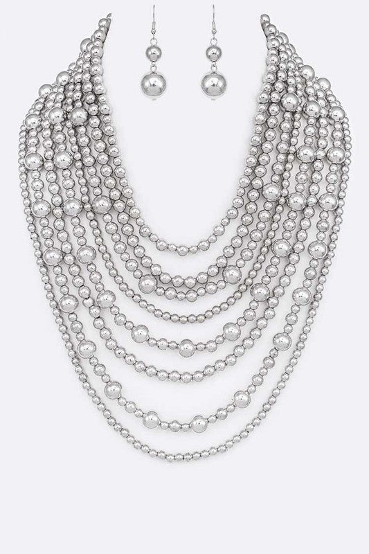 Million Pearls Layer Necklace Set