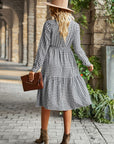 Miss Sparkling | Gingham Long Sleeve Dress