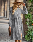 Miss Sparkling | Gingham Long Sleeve Dress