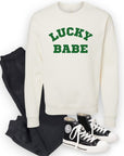 Lucky Babe St Patricks Day Sweatshirt