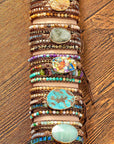 34" 5 Wrap Natural Stone Boho Bracelet