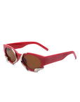 Women Round Snake Design Cat Eye Sunglasses - Online Only