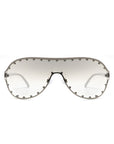 Oversize Rhinestone Fashion Aviator Sunglasses - Online Only