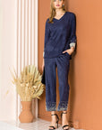 Alani Suede Top with Pearls - My Pampered Life Seattle