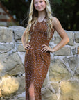 Miss Sparkling |Front Slit Maxi Dress