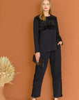 Kenna Knit Pant with Sequin Sparkles - My Pampered Life Seattle