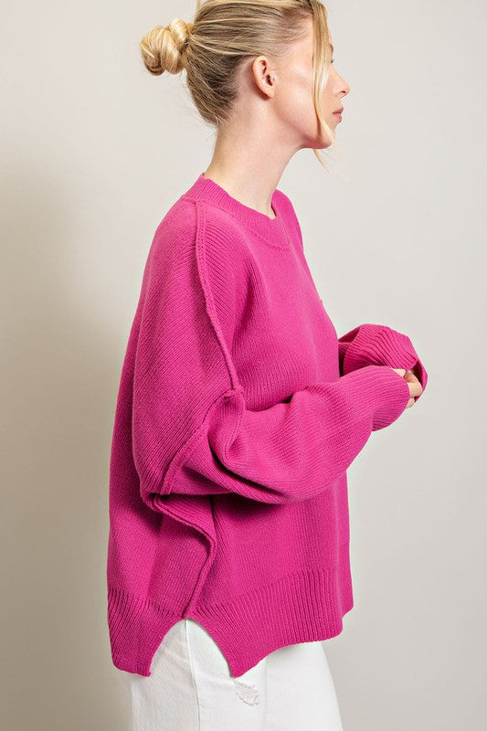 Zara pink clearance oversized sweater