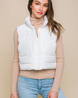 Love Tree Puffer Vest With Pockets
