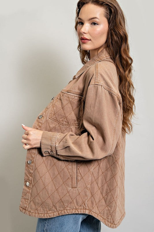 Eesome |Quilted Button Down Jacket