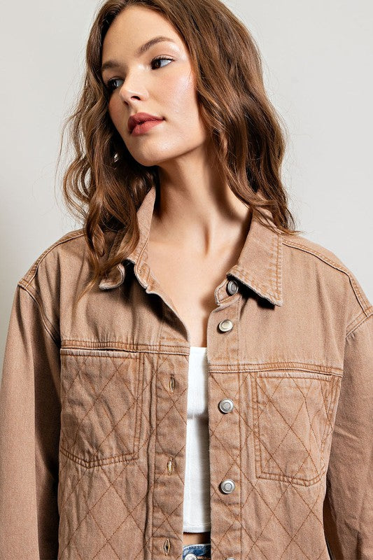 Eesome |Quilted Button Down Jacket