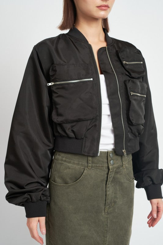 Emory Park | Cropped Bomber Jacket
