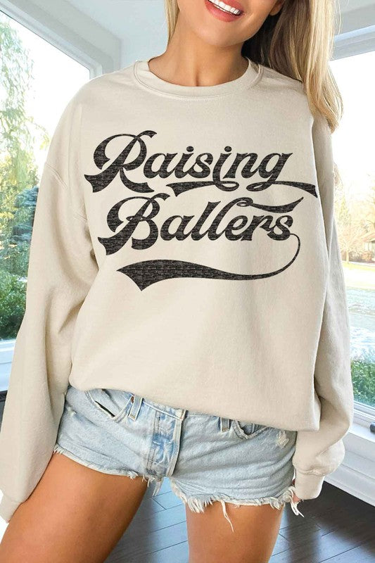 Raising Ballers Oversized Sweatshirt