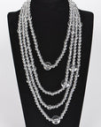 Resin Clear Beads Layer Long Necklace