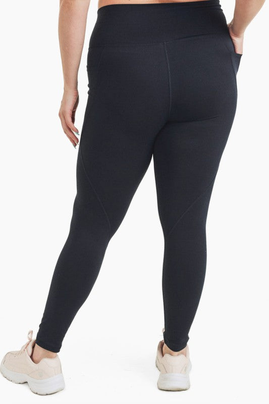 Mono B Curvy Tapered Band Essential High Waist Leggings