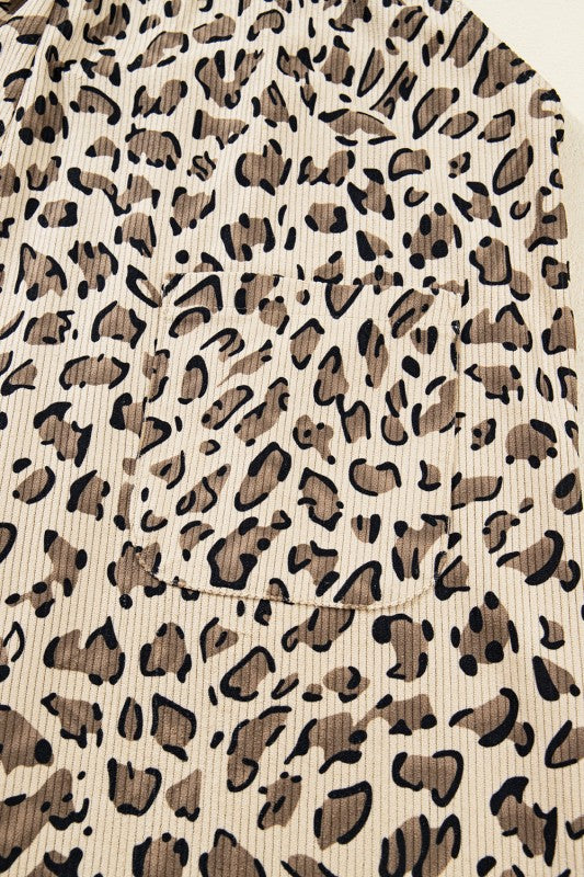 Leopard Bib Wide Leg Jumpsuit