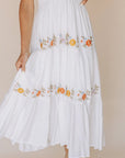 Sicily Embroidered Midi Dress - Sz Large Only