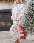 Floral Pullover and Drawstring Lounge Set