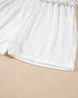 Floral Long Sleeve Top & Elastic Waist Skort Set