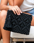 Macrame Tassel Clutch