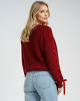 Ruby Bow Sleeve Knit Sweater