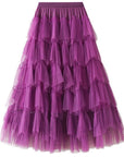 Miss Sparkling | Tiered Chiffon Midi Skirt