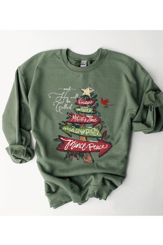 Christmas Bible Verse Unisex Fleece Sweatshirt