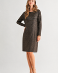 JOH Apparel Aurora Printed Faux Suede Dress with Pockets