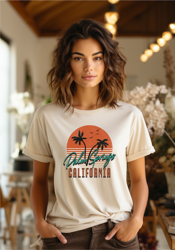 PLUS Palm Springs California Sunset Graphic Tee