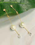 Dainty Jewel Bold Pearl Drop Earrings