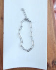 Luxe Silver Paper Clip Bracelet