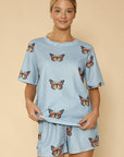 Miss Sparkling | Novelty Printed Waffle Shorts Set