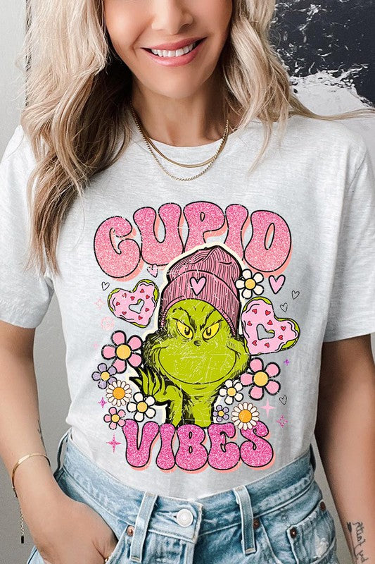 Cupid Vibes Short Sleeve Graphic Tee Valentines