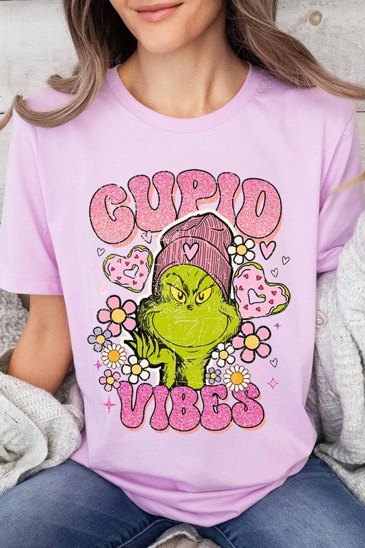Cupid Vibes Short Sleeve Graphic Tee Valentines