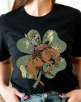 Lucky Bronco St. Patrick's Day Unisex Short Sleeve Graphic Tee