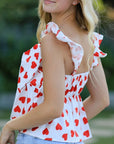 Miss Sparkling |All Over Heart Bow Top