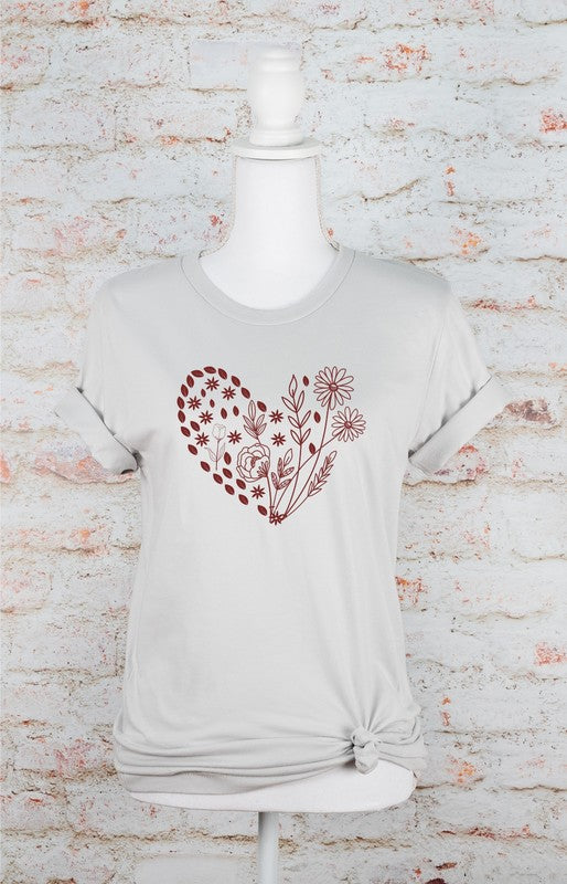 PLUS Floral Wildflower Heart Graphic Tee