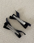 Miss Sparkling |2 piece velvet ribbon clips