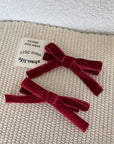 Miss Sparkling |2 piece velvet ribbon clips
